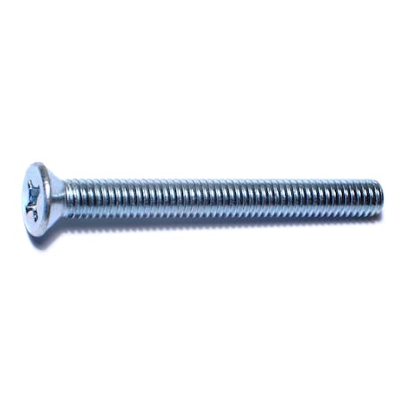 Midwest Fastener 5/16"-18 x 3 in Phillips Flat Machine Screw, Zinc Plated Steel, 25 PK 54708